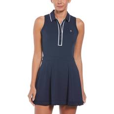 Blau - Knielange Kleider Original Penguin Women's Veronica Golf Dress with Shorts in Black Iris Blue, Medium, Polyester/Recycled Polyester/Elastane