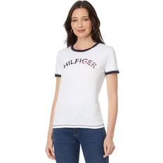 Tommy Hilfiger T-shirts Tommy Hilfiger Women's Cotton Crewneck Logo T-Shirt Brt White