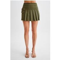 Skirts WNG Brigitte Pleated Mini Skirt With Pocket Military Olive