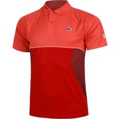 Lacoste Tennis x Novak Djokovic Ultra-Dry Polo Shirt Pink/Bordeaux