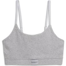 Ribbed Bras TomboyX Organic Cotton Rib Low Cut Soft Bra Cloud Gray