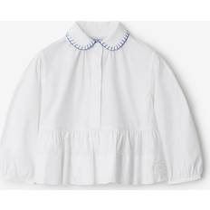 Blouses & Tunics Burberry Girls White Cotton Ekd Blouse