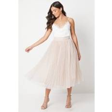 Clothing Coast Petite Mesh Midi Skirt Rose