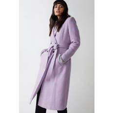 Purple - Women Suits Warehouse Belted Double Breasted italian wool Jacket Lilac