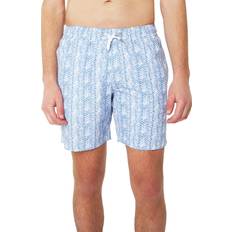 Swimwear Slate & Stone Men's Cabo Herringbone 6-Inch Swim Shorts Blue