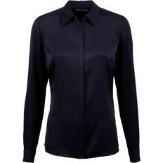Dam - Silke/Siden Skjortor Stenströms Susan sidenblus navy