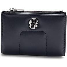 BOSS Quilted faux-leather wallet with Double B monogram - Dark Blue