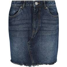 Baumwolle - Damen Röcke Urban Classics Heavy Mini Denim Skirt Kurzer Rock dunkelblau in