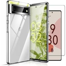 Bnbukltd Clear Gel Cover & Glass Screen Protector for Google Pixel 6