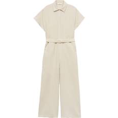 Slim-fit - XL Jumpsuits & Overalls Mango Belt Long Jumpsuit - Ecru