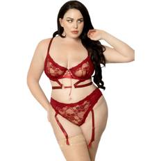 Seven 'til Midnight Wine Bra and Panty 3XL