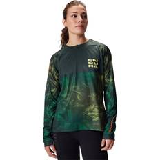 Endura Dame Overdeler Endura Women's Tropical Long Sleeve T-Shirt Green Black Jerseys