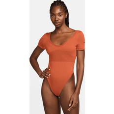 Jumpsuits & Overalls Nike Womens Chill Knit Sweater Bodysuit Womens Burnt Sunrise/Burnt Sunrise/Black