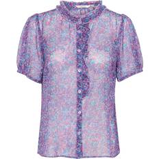 Cream Blouse Bluser 10613268 Blue Berry Flower