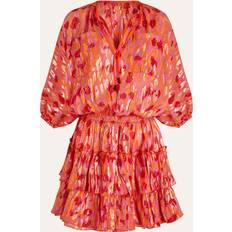 Vilebrequin Abstract Leopard Printed Silk Mini Dress ABRICOT X-Large