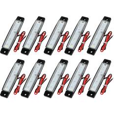 White 12V Clearance Side Marker Light Indicator
