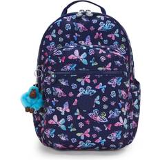 Kipling School Bags Kipling Backpack Seoul College Butterfly Fun Print Large Woman 100% Recycled Polyester