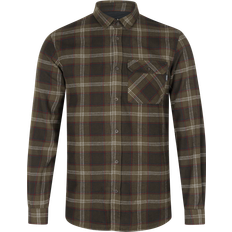 Grønne Skjorter Seeland Glen Flannel Shirt Pine Green Check