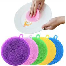 Multifarvet Opvaskesvampe Otego 2 Pakkausen Magnic Silicone Dish Sponge