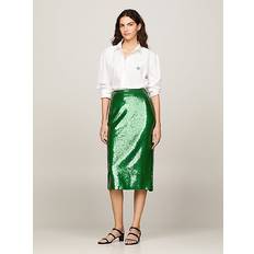 Tommy Hilfiger Green Skirts Tommy Hilfiger Sequin Pencil Midi Skirt OLYMPIC GREEN