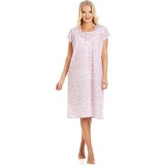 Pink - Women Nightgowns Camille 22/24 Floral Short Sleeve Nightdresses Pink