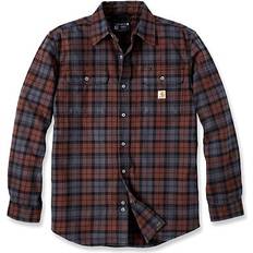 Flanell Kläder Carhartt Flannel L/S Plaid Shirt - Mocha