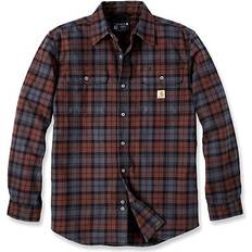 XL Shirts Carhartt Heavyweight Flannel Plaid Long-Sleeve Shirt - Mocha