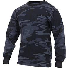 Rothco Long Sleeve Colored Camo T-Shirt, Midnight Blue Camo