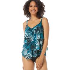 Turquoise - Women Tankinis Coco Reef Women's Flourish Bra-Sized Tankini Top Teal Multi 32DD