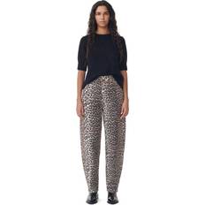 Leopard - Women Jeans Ganni Leopard Denim Stary Organic Cotton Women's Multicolor 28