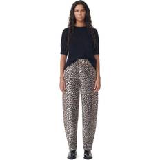 Ekologiskt material - Multifärgade Jeans Ganni Print Denim Stary Dam Jeans - Leopard