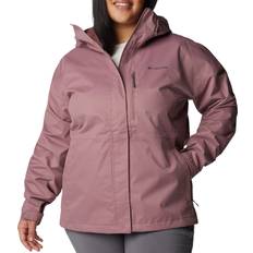 Pink - Women Rain Clothes Columbia Women's Hikebound Jacket, Medium, Pink