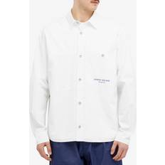 Stone Island Uomo Camicie Stone Island Logo Print Overshirt Camicie Bianco Uomo