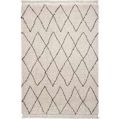 Roseland Furniture Edie Boho Moroccan Diamond Shaggy Beige 160x230cm
