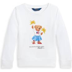 L Felpe Polo Ralph Lauren Felpa Bianca Bambina Cotone Sweater - White