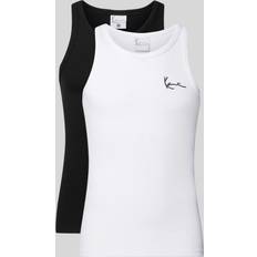 Karl Kani Linnen Karl Kani Tanktop mit Label-Stitching im 2er-Pack