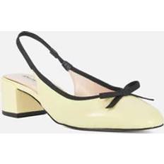 Women - Yellow Heels & Pumps Dune London Women's Ladies Classy Leather Block Heel Sling Back Courts Yellow