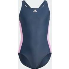 Morado Trajes de baño Adidas Cut 3 Stripes Bañador Natación Niña - Gris