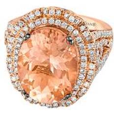 Le Vian 18K Rose Gold 8.10 ct. tw. Diamond & Peach Morganite Ring