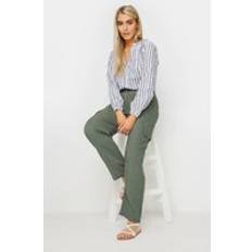 Cargo Trousers - Linen M&Co womens linen cargo trousers