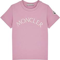 Moncler T-shirts Moncler Kids Logo-embroidered Stretch-cotton T-shirt Pink 2yrs