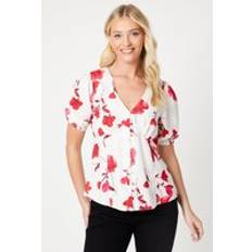 Clothing Dorothy Perkins Button Through Tea Blouse Floral