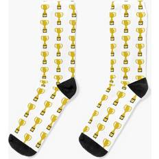Gold Socks Famgem Dress Socks Gold Trophy Novelty Fancy Crazy Pattern Crew Casual for Men Women