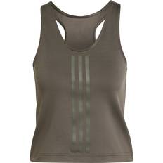 Femme - Marron Débardeurs Adidas Débardeur Moulant Réversible 3 Bandes Power - Shadow Olive