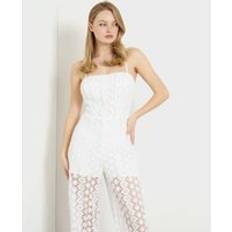 Guess Jumpsuits & Overaller Guess Spets Jumpsuit - Vit Broderad