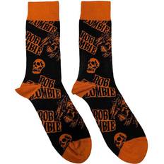 Orange Socks Rob Zombie Skull Face Logo Ankle Socks