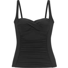 Damen Tankinis Lascana Bikinioberteil Schwarz Unifarben