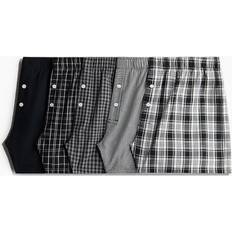 H&M Men Men's Underwear H&M Men Black 5-pack woven cotton boxer shorts