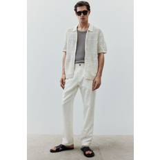 Herr - Vita Byxor H&M Herr Vit Byxa linmix Regular Fit