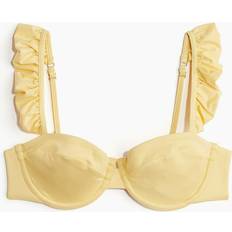 H&M Bikini Tops H&M Non-padded Bikini Top Yellow 34B